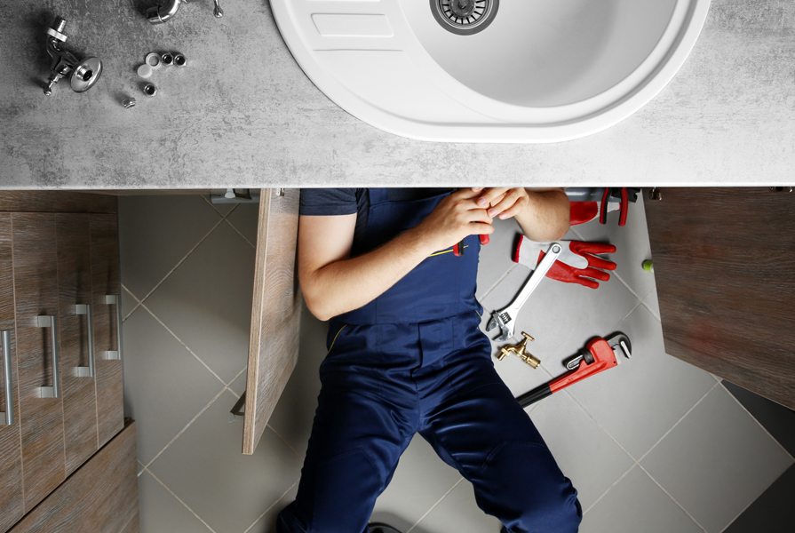 Plumber Under Sink